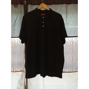 Men's Michael Kors Black Henley Polo With Pocket Size XXL